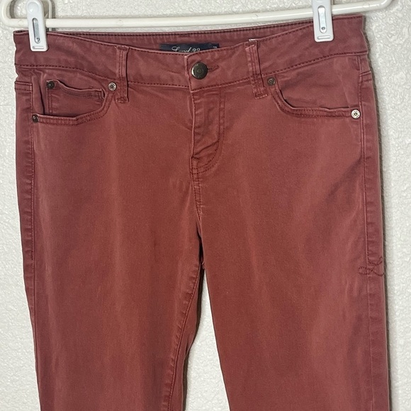 Level 99 Lilly Skinny Straight Light Burgundy Pants Sz 28 - Picture 2 of 7